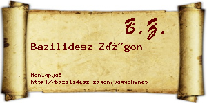 Bazilidesz Zágon névjegykártya